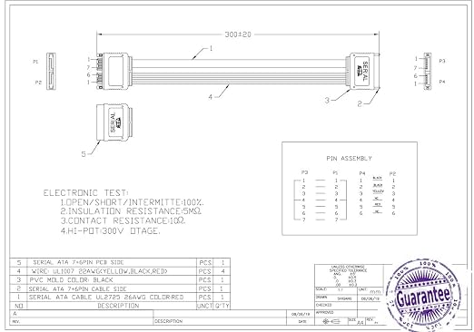 Cable extensor Mini SATA 10 pulgadas macho a hembra miniatura 5