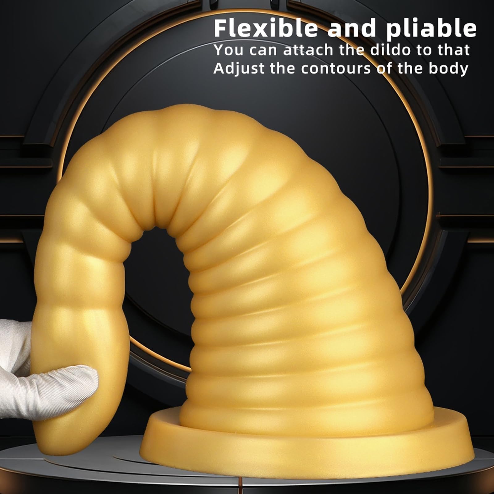 Dildo gigante SM con ventosa, filo in silicone, dildo anale massaggiatore prostatico, perline anali, dilatatore anale, masturbazione punto G for uomini e donne(S)