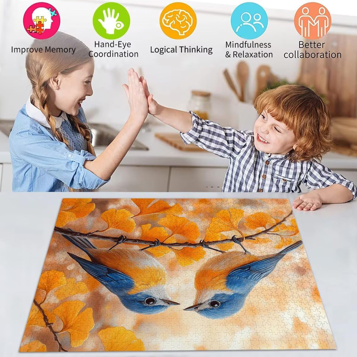 Puzzle Erwachsene 2000 Teile Vogel Tier Educa Jigsaw für Kinder ab 8 Jahren Mädchen Jungen, Erwachsene Impossible Klassische Puzzles Schwer, Anspruchsvoll Spielspaß, Als Familienspiel 70x99cm t-732
