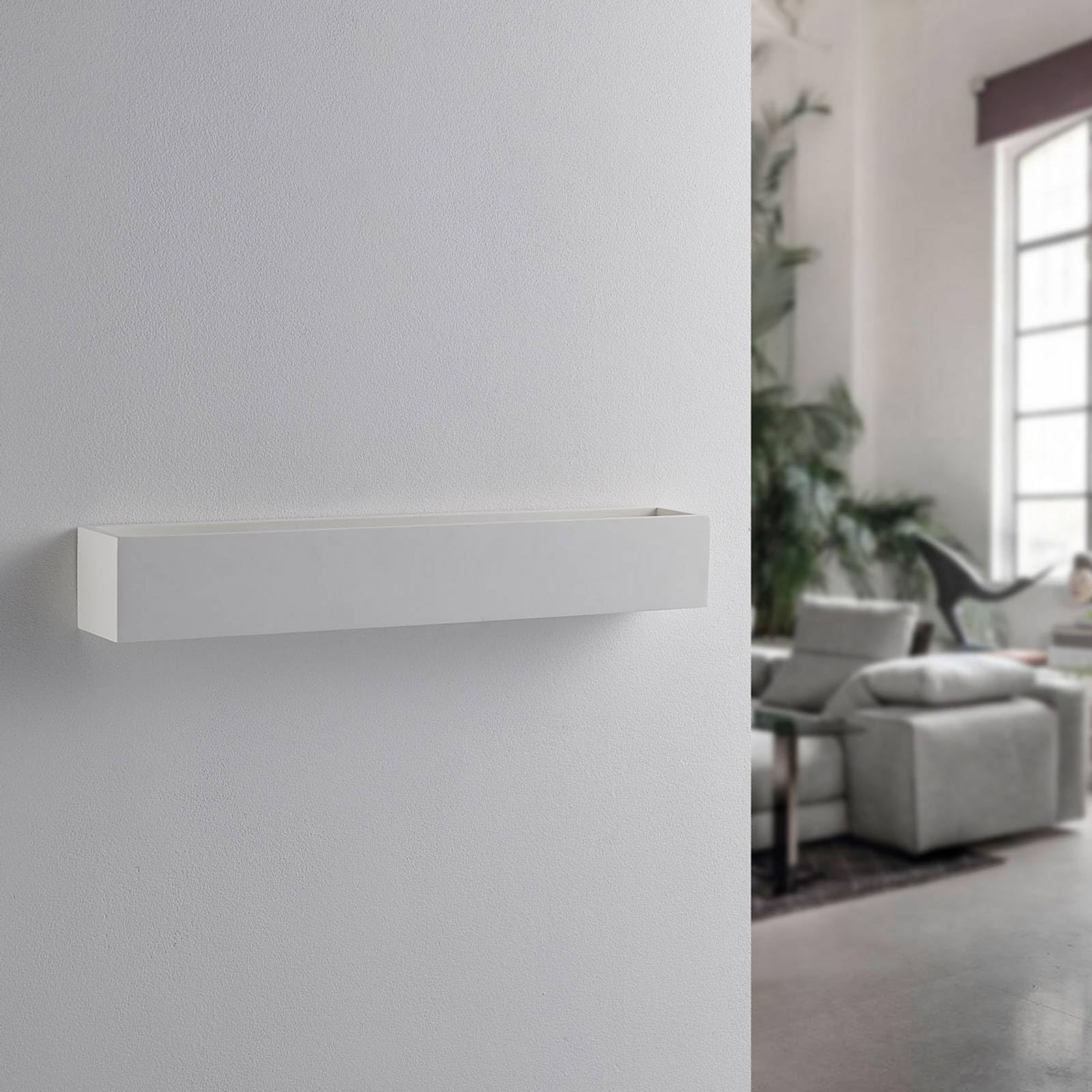 Lindby Applique da Parete in Gesso Verniciabile 51 cm, Luce Verso l'Alto Wallwasher 3x G9 Lampada Interna Personalizzabile per Soggiorno Camera Letto Corridoio Stile Moderno Minimal