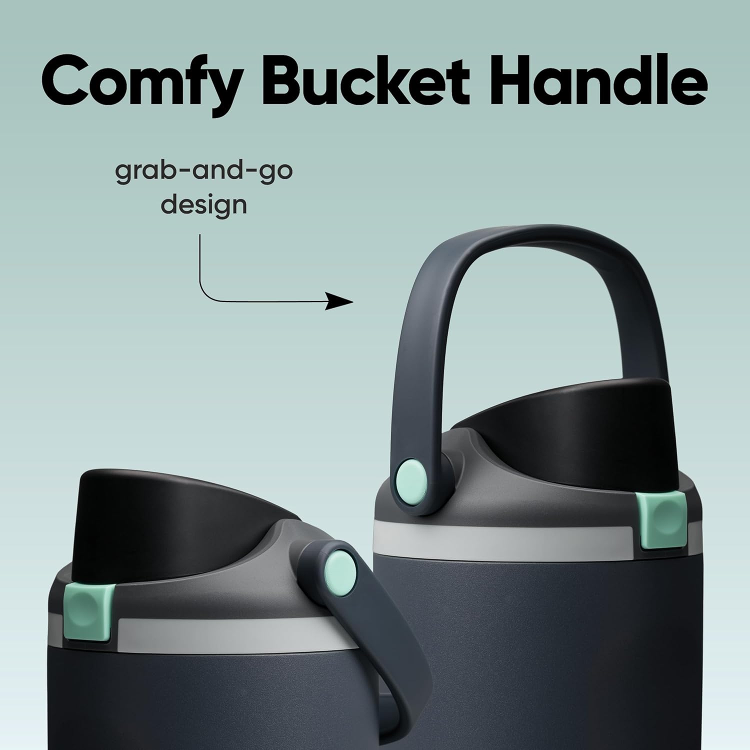 Owala FreeSip Sway Insulated Stainless Steel Water Bottle with Two-Way Spout, Built-In Straw and Bucket Handle, Made for Travel, School, and Sports, 30oz, BPA Free, Leak Proof, Foggy Tide - Image 5