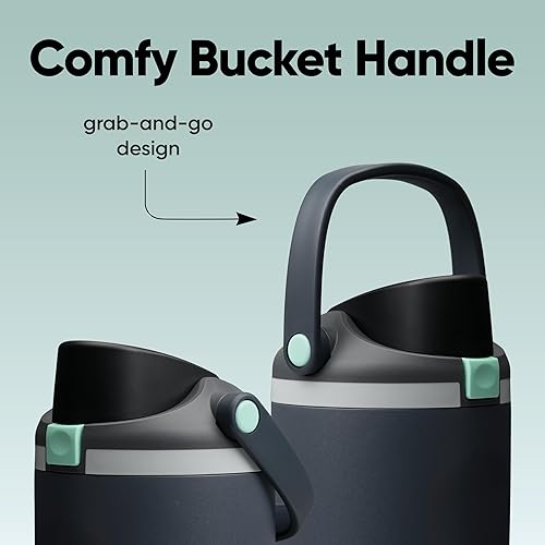 Miniatura 5 de Owala FreeSip, Sway - Botella térmica de acero inoxidable, con boquilla dual, pajilla, asa de cubo, para viajes, escuela, deportes, 30 oz, sin