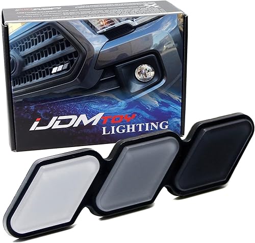 iJDMTOY Emblema retro de 3 colores a rayas con pernos de anclaje de palanca que no requiere extracción, compatible con Toyota Tacoma Tundra 4Runner