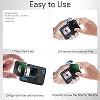 Vista 7 de REYGEAK Juego de 6 filtros de lente CPL ND8 ND16 ND32 ND64 ND1000 compatible con GoPro Hero 12 11 10 9, densidad neutra y filtro de lente