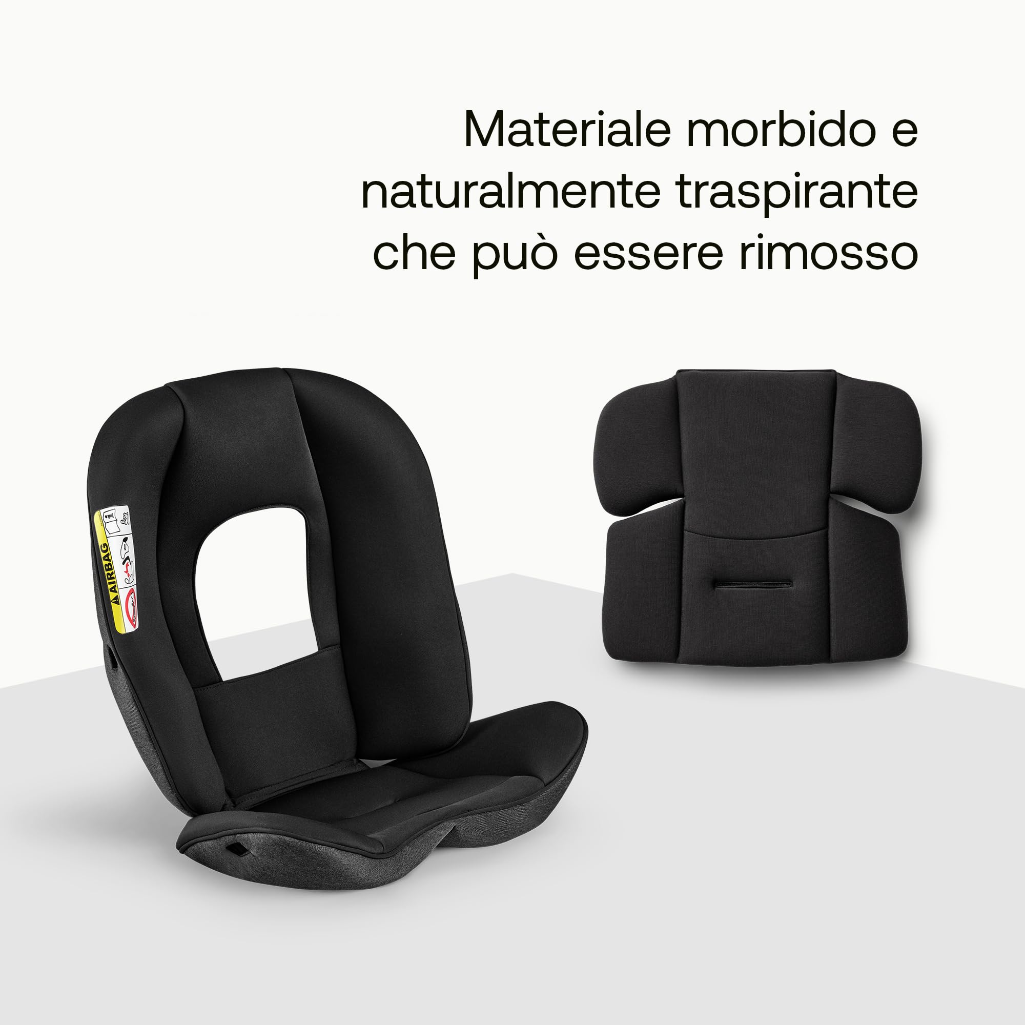 Bugaboo Otter by Nuna - seggiolino auto comodo per neonati i-Size | reclinabile in orizzontale, cappottina UPF 50+, compatibile con la base 360, per bimbi da 0-15 mesi Mineral Washed Black