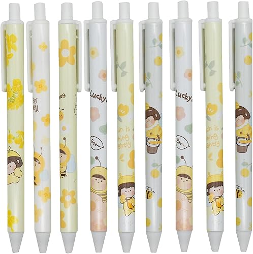 Vista 14 de Maydahui 12 PIEZAS Bolígrafos de Gel de Panda de Dibujos Animados, Bolígrafos de Animales Bonitos Retráctiles, Bolígrafos de Nieve de Tinta Negra