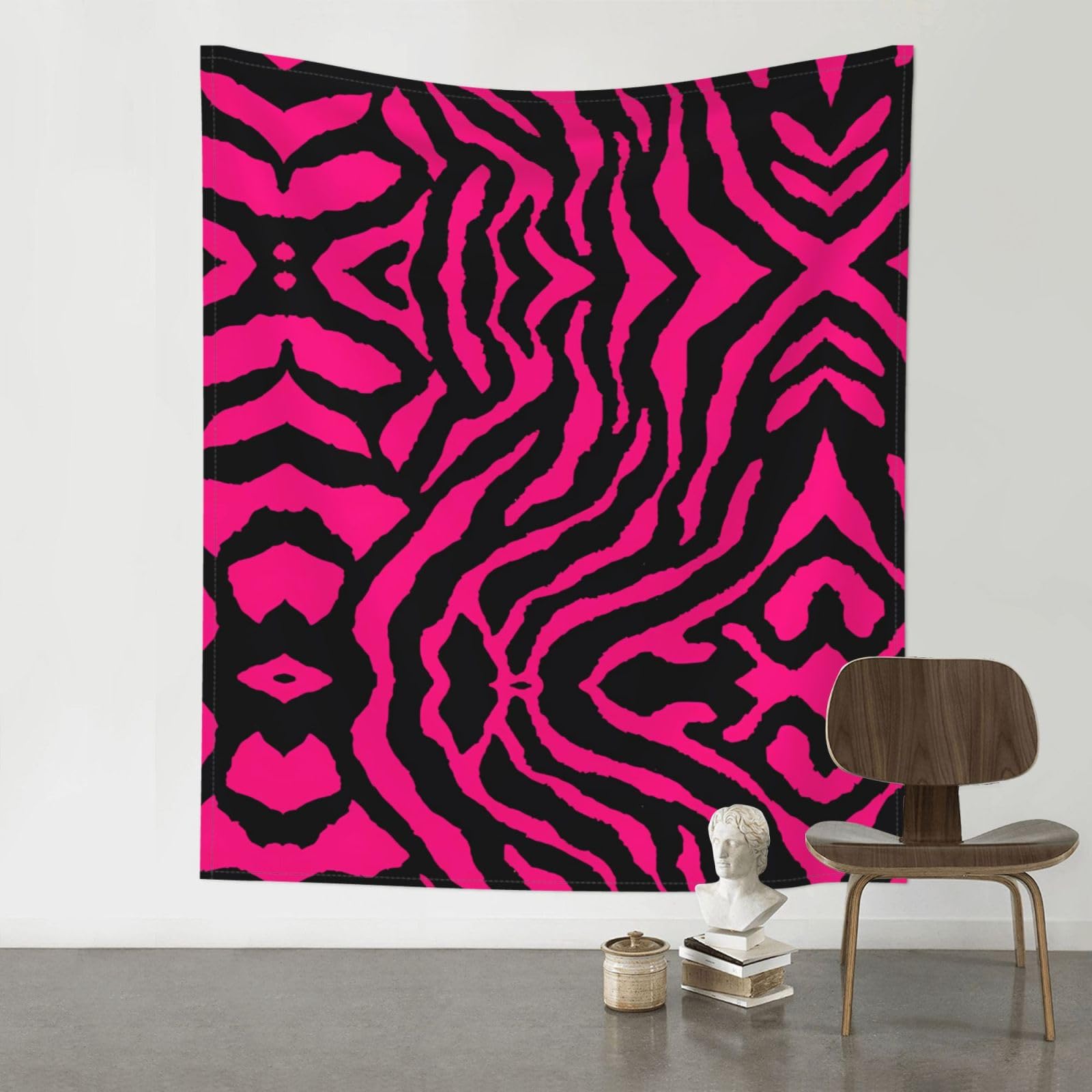 WHJSSF Zebra Tiger Leopard pink Prints Wall Tapestry 60x51in - Boho Decor Throw for Bedroom, Dorm, Picnic & Outdoor Adventures