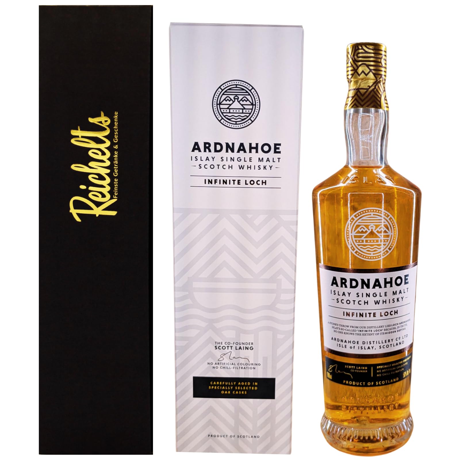 Ardnahoe Infinite Loch Islay Single Malt Scotch Whisky First Fill Bourbon & First Fill Oloroso Sherry Casks 0,7 l 50% als Geschenkset mit Präsentbox by Reichelts