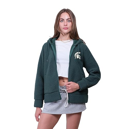 Women's NCAA Official Super Soft Sherpa Full Zip Hoodie Sweatshirt