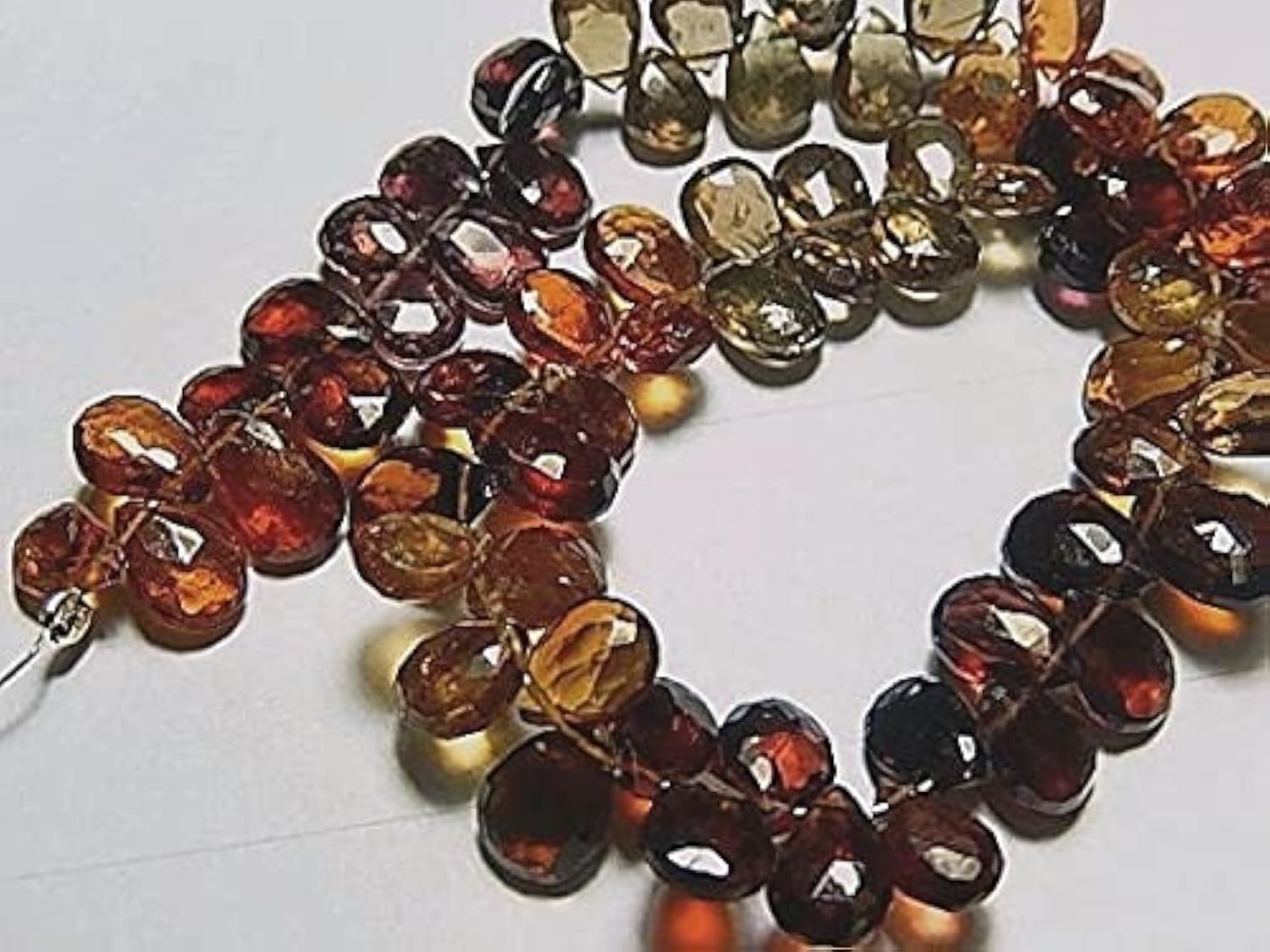 Tourmaline Petro briolette poire facettée 7-8mm pour fabriquer des bijoux personnalisés