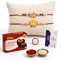 Oblivion Kids Rakhi Set of 2 for Brother – Elephant & Smiley Face Design with Choco Beats Chocolate 32gm, Pooja Coin, Roli Chawal & Card | Rakhi with Chocolate Combo for Raksha Bandhan gallery image