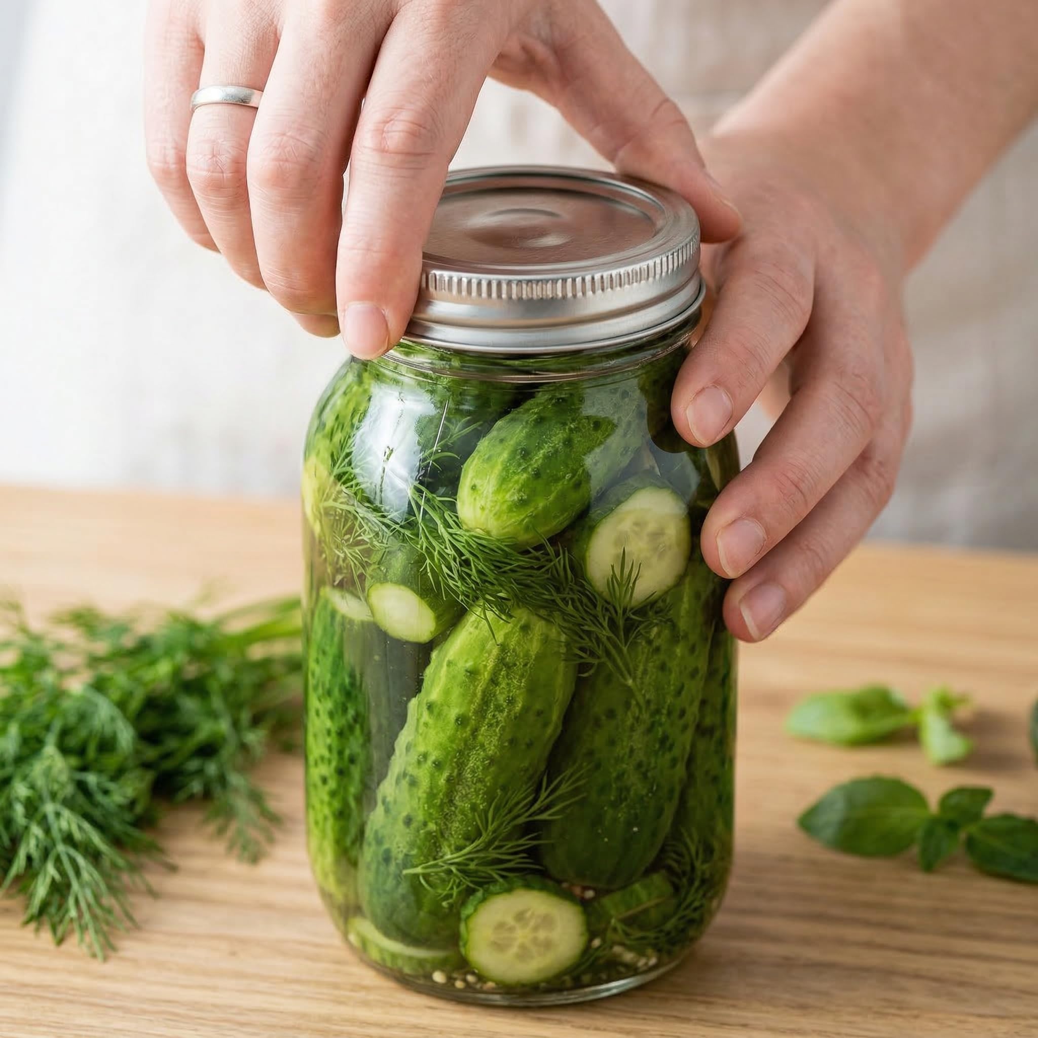12 Barattoli In Vetro Jucoan 750 Ml A Bocca Larga, Con Coperchio Ermetico In Metallo, Per Conserve E Fermentazione