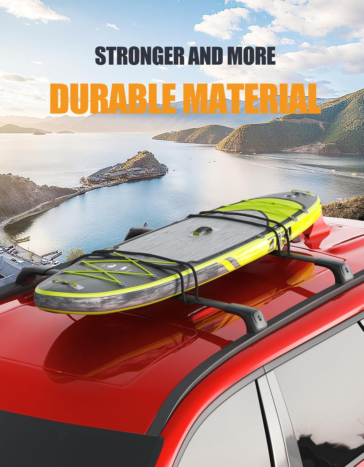 KINGGERI 330lbs Lockable Roof Racks Cross Bars Fit for Jeep Grand Cherokee 2011-2021 with Grooved Side Rails(NOT for Raised Side Rails), Heavy Duty Anti-Theft Aluminum Rails Crossbars Cargo Kayak