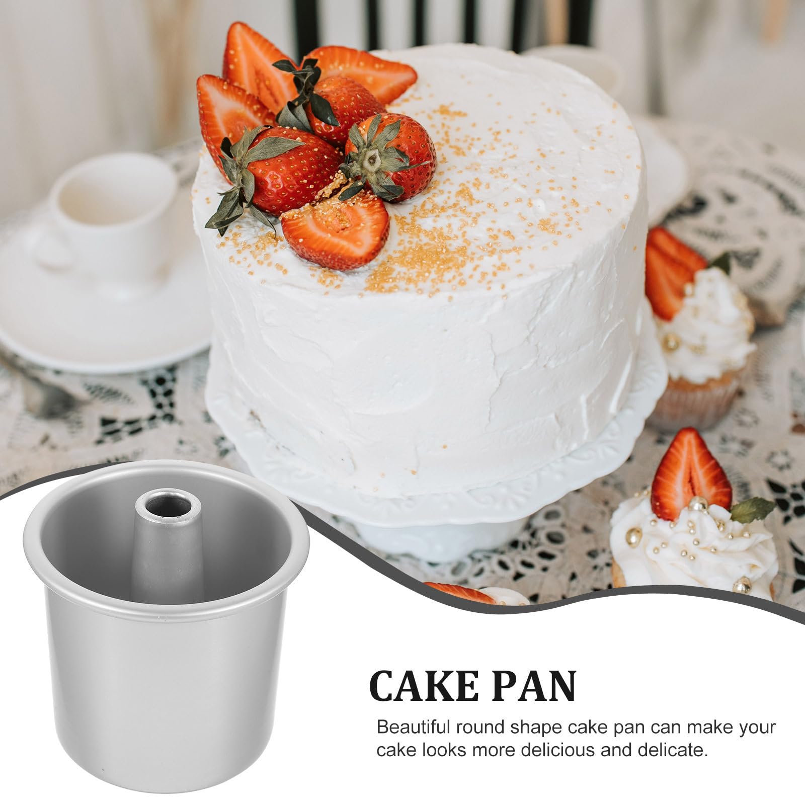 Juego de Moldes Metálicos para Pasteles Redondos de Aleación de Aluminio con Fondo Desmontable, Fácil de Limpiar y Seguro para Horno, Adecuado para Casa o Tienda de Pasteles