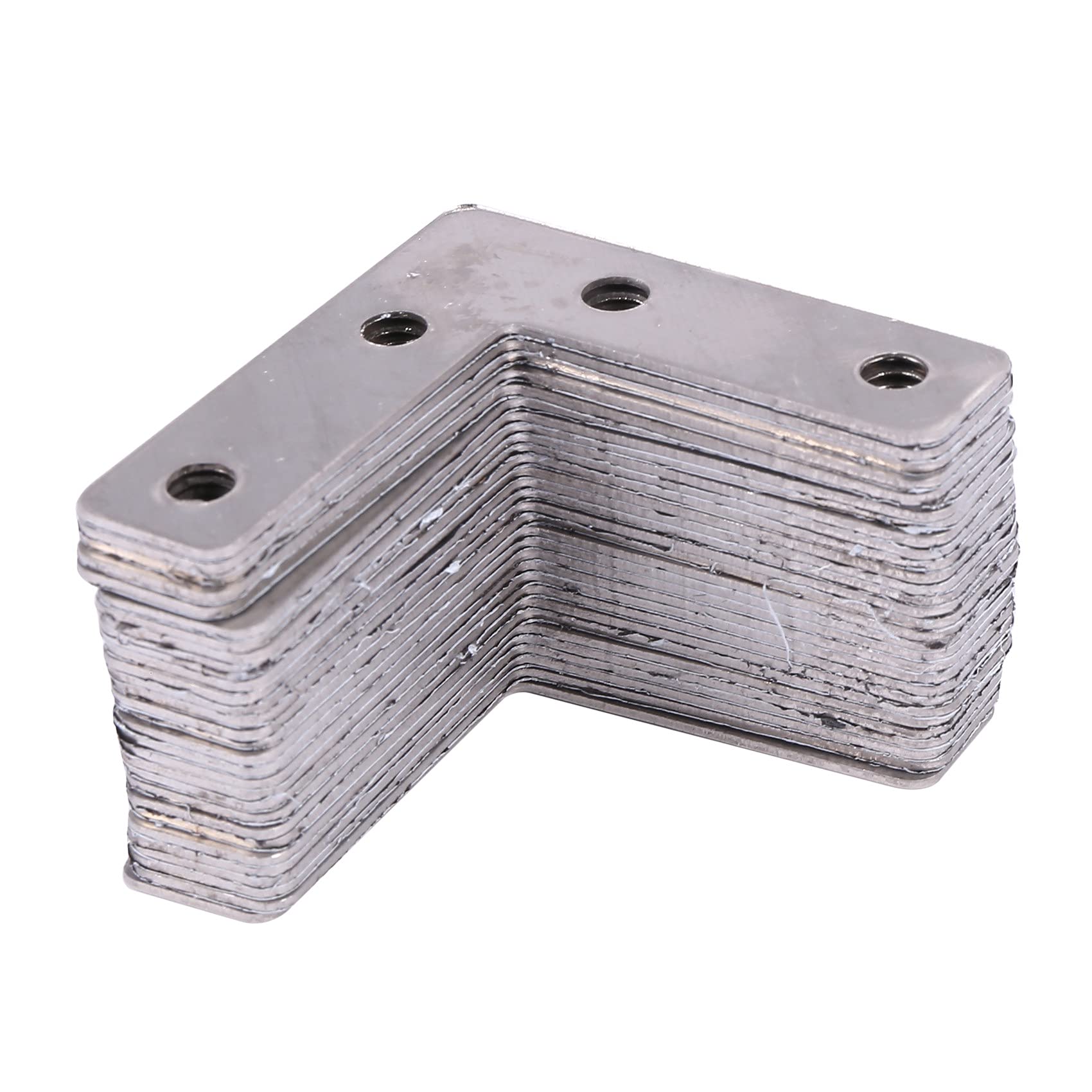 Littimoon 50mmx50mmx1mm L Shaped Flat Fixing Mending Repair Plates Brackets 30pcs