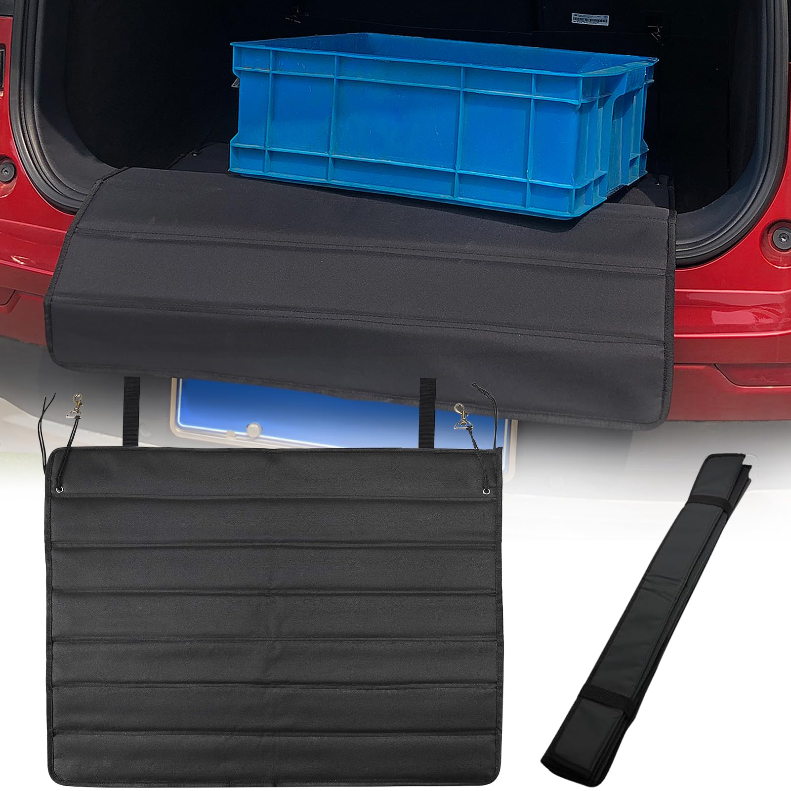 Ysemco 車用 リアバンパーガード ラゲッジマット 撥水 荷台マット 600…