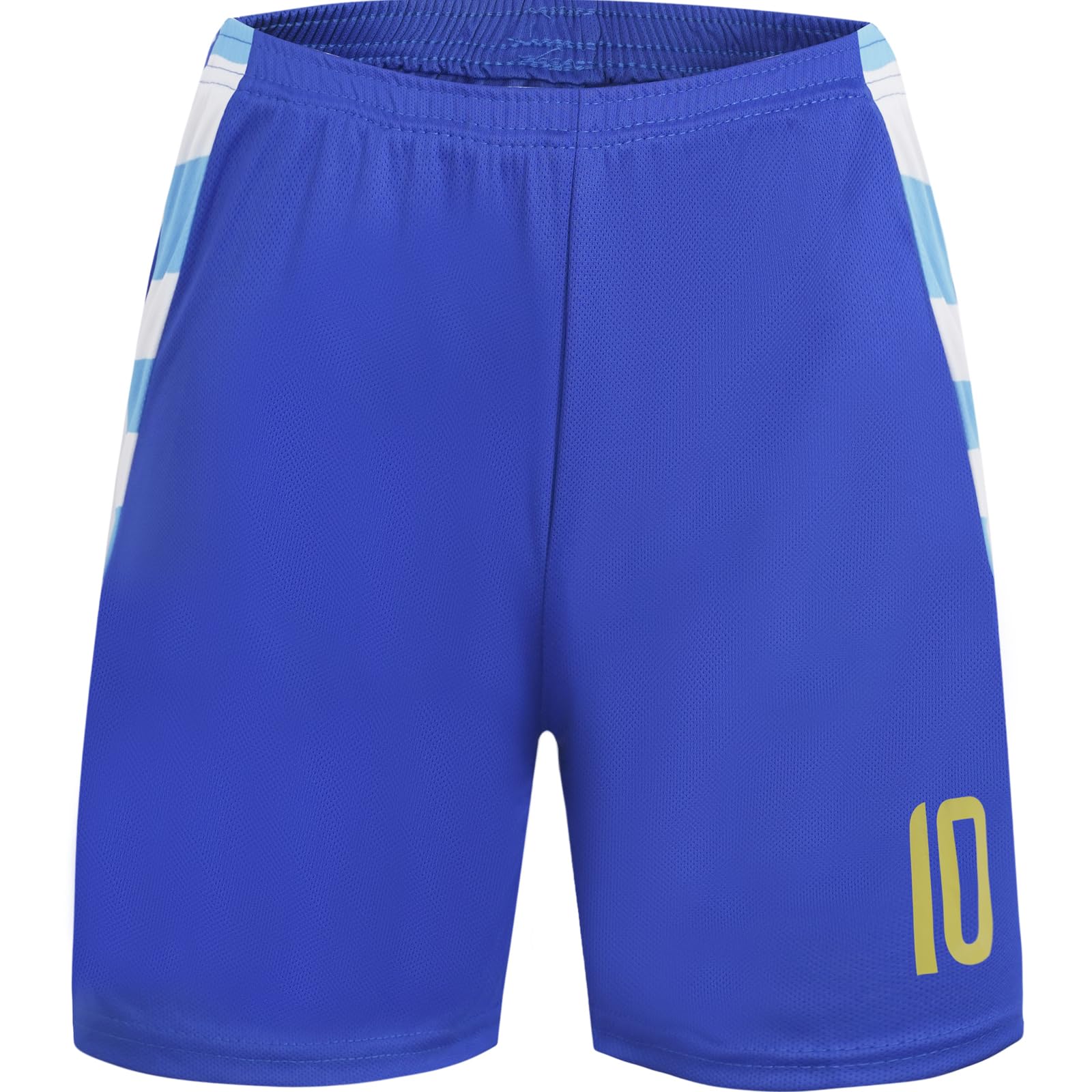 Argentine Copa-American #10 Leo Maillot Extérieur Football pour Enfants Shorts, Chaussettes, Tailles Jeune, Coffret Cadeau