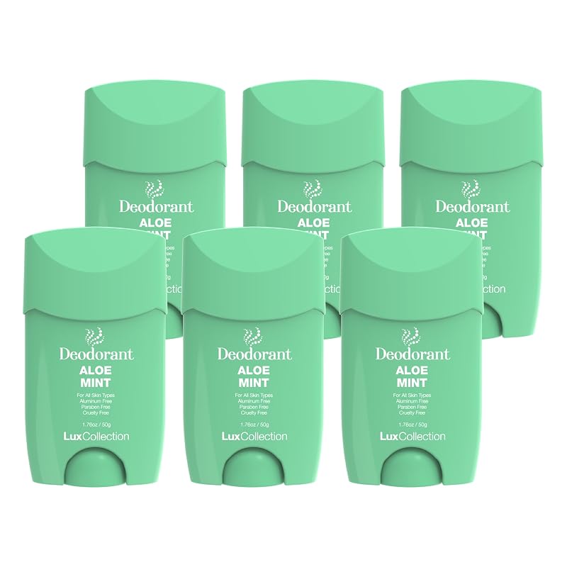 Desodorante sem alumínio Lux Collection Aloe Mint, 6 unidades de 50 g