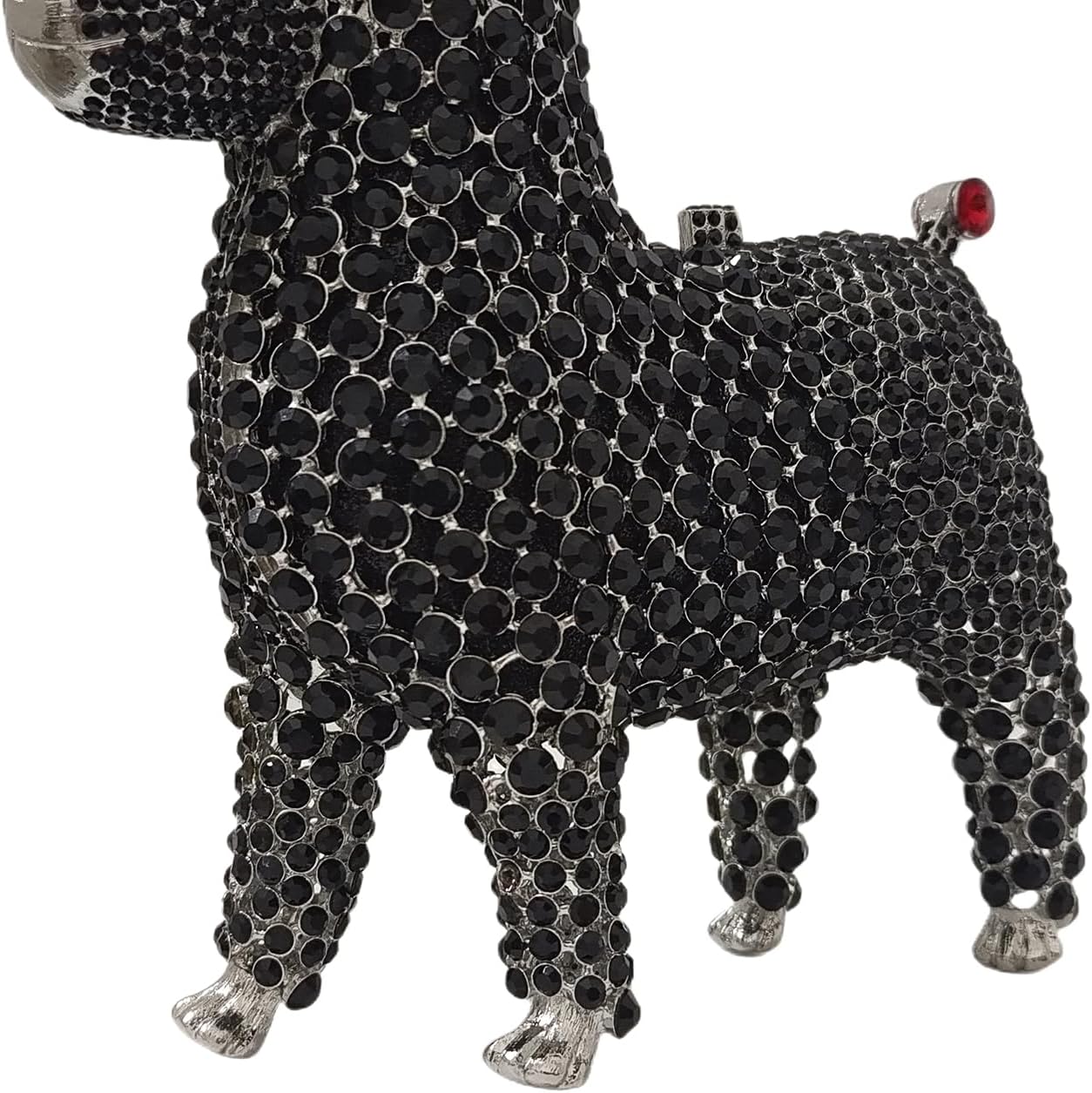 Cute Poodle Evening Bag Dog Rhinestone Purse Animal Crystal Clutch for Party Wedding Prom Handbag