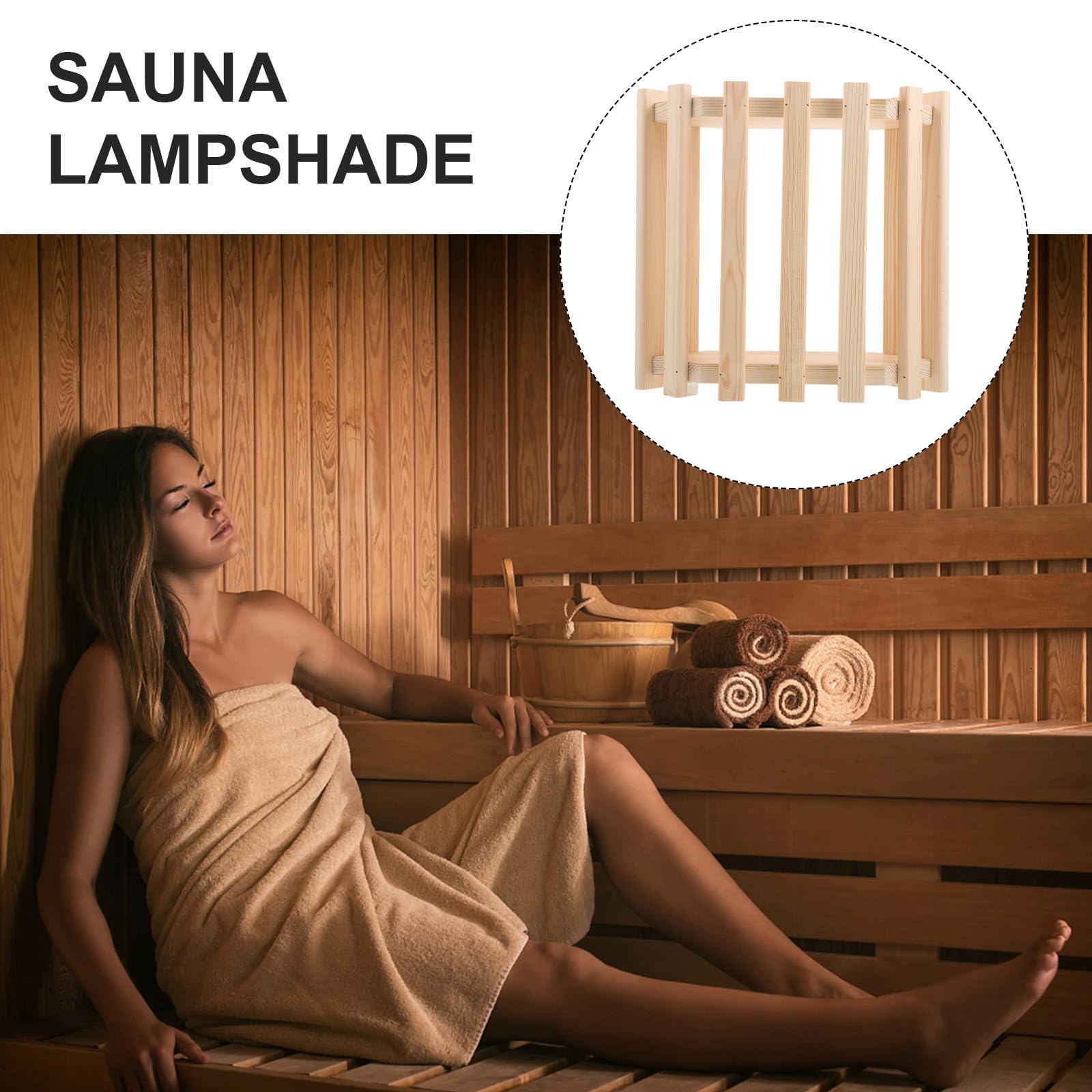 Lampenschirm für Saunaräume mit Elegantem Design Schützt Sauna Lampe und Sorgt für Mehr und Komfort im Dampfbad