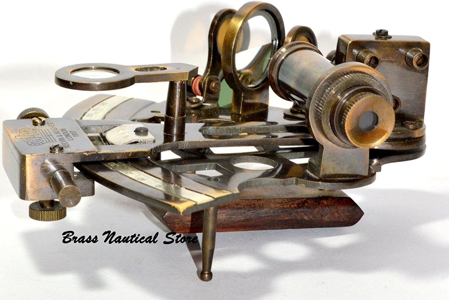 Brass Working Sextant Nautical Antique Brass Navigation Marine Functional Pocket