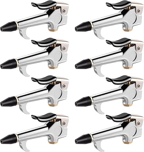 Honoson 8 piezas de herramientas de soplado de aire Boquilla ajustable Herramienta de soplado de compresor de aire Accesorios de boquilla de flujo