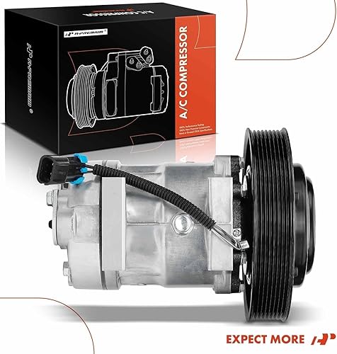 Miniatura 9 de A-Premium Compresor de aire acondicionado con embrague compatible con Volvo VAH 2011-2015, VHD 2008-2015, VNL 2008-2016, VNM 2008-2016 y Mack LEU