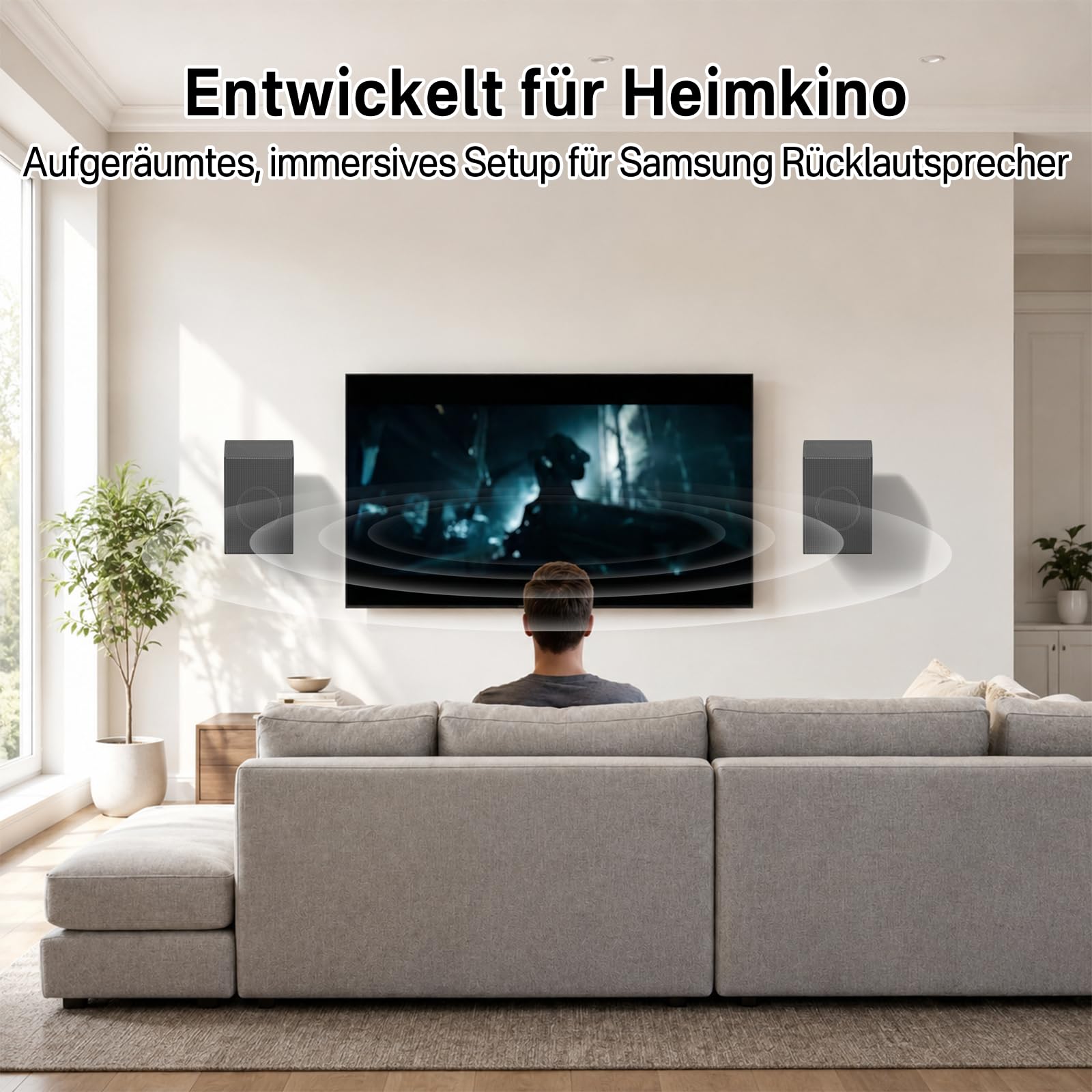 Obrotowe i pochylane uchwyty głośników na ścianę dla Samsung HW-Q990H/Q990F/Q990D/Q930H/Q930F, Mocne konsole ścienne dla głośników tylnych Samsung SWA-9250S/9500S/9200S, 1 para