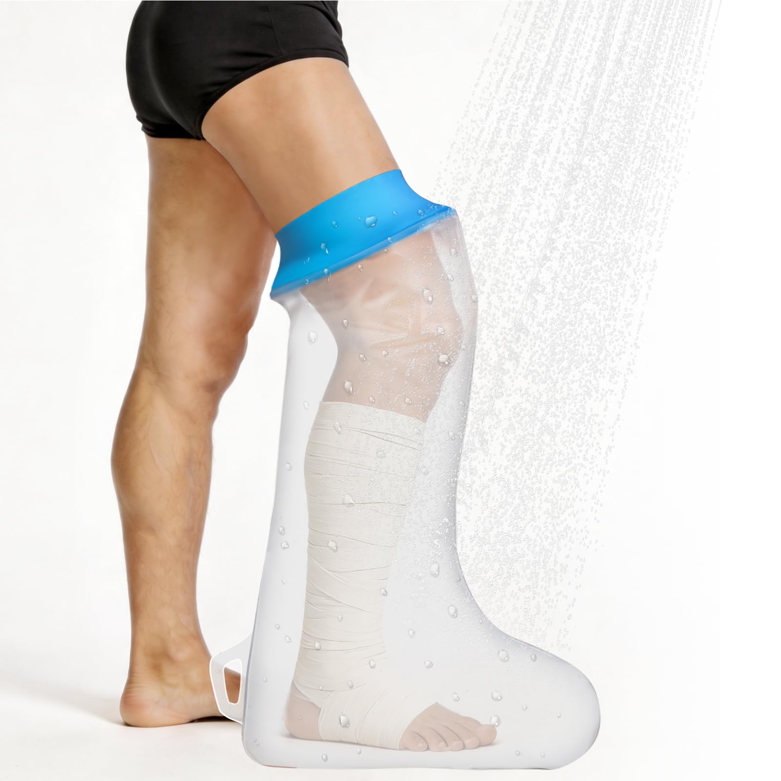 Asunby Cast Covers for Shower Leg, Waterproof Upper Leg Cast Cover