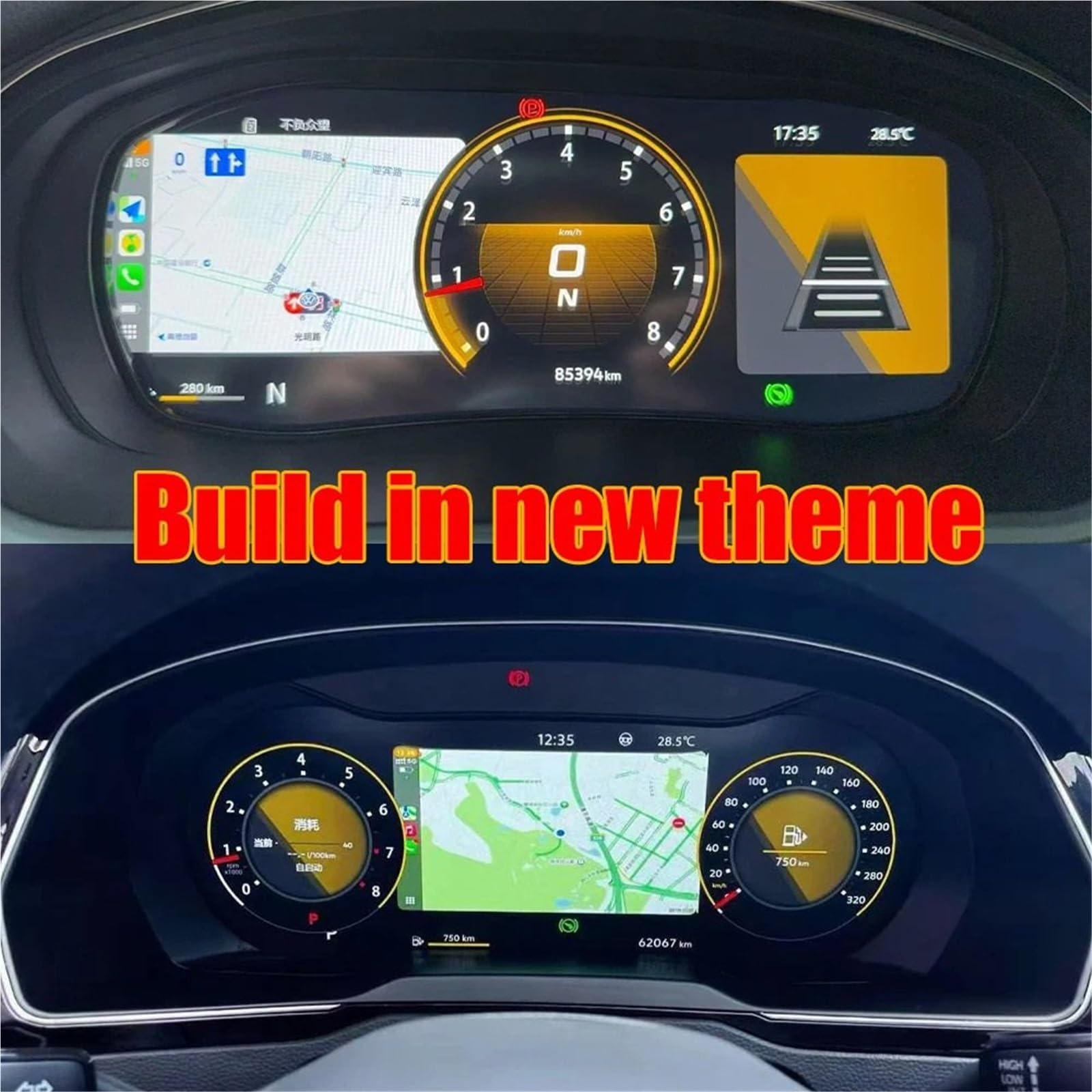Pantalla para Coche para Golf 6 7 MK7 para Passat B7