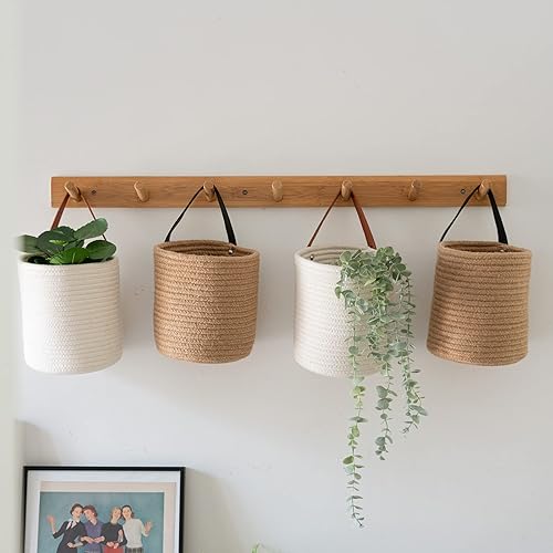 Goodpick Juego de cestas colgantes tejidas (juego de 2)