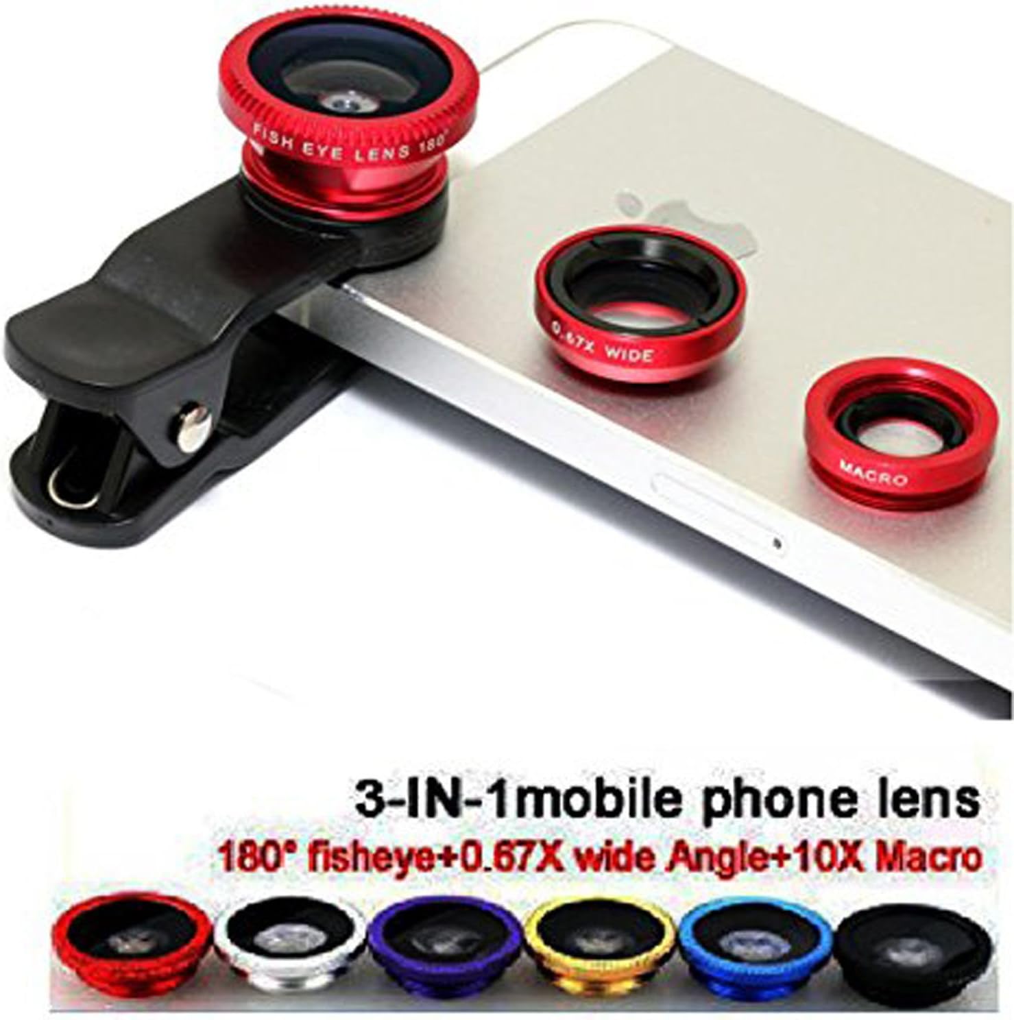 VOLTAC Clip Lens/3 in 1 Photo Lens/Camera Lens for Smartphones. Pattern #209863