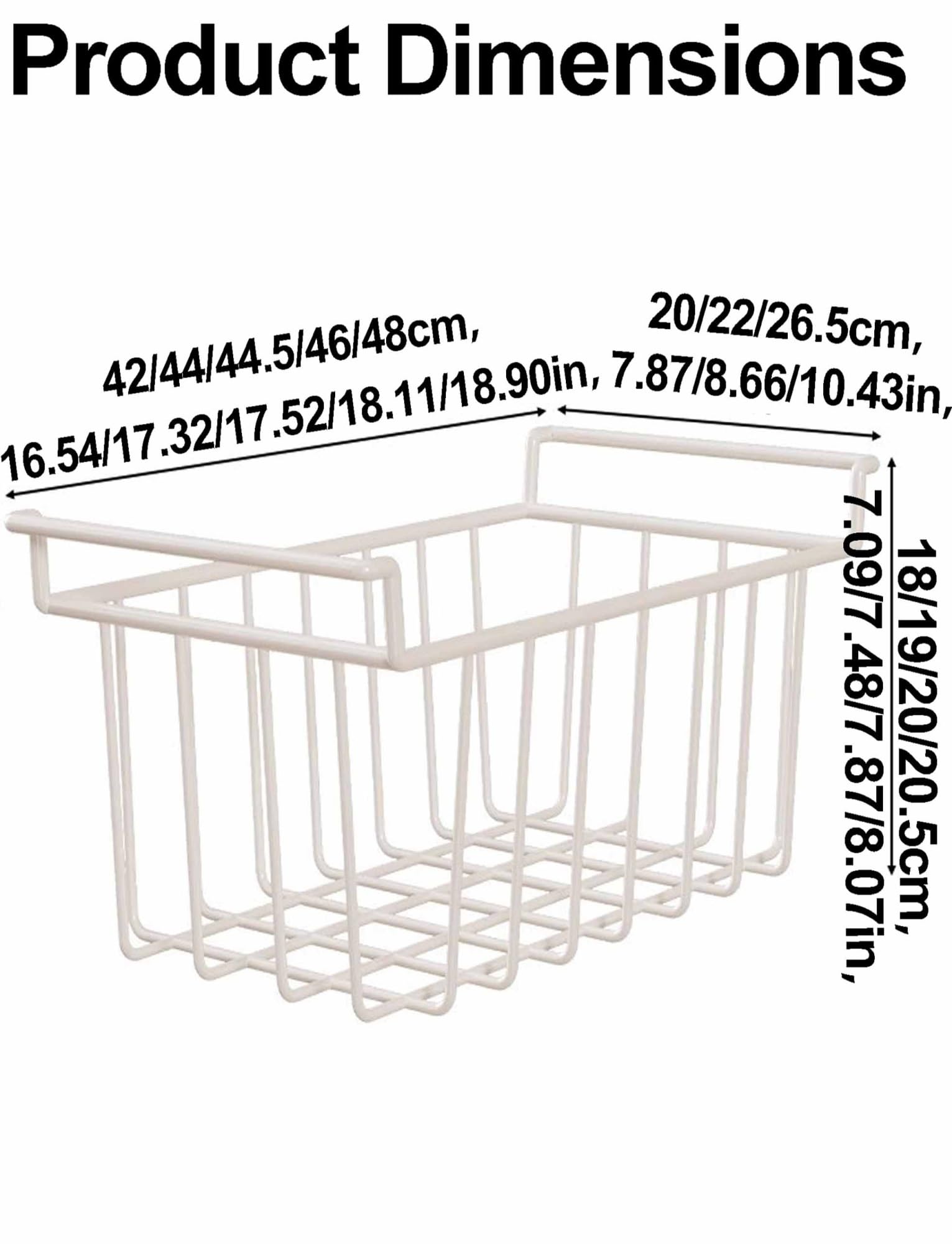 Cesta organizadora apilable for congelador con asa for fácil acceso