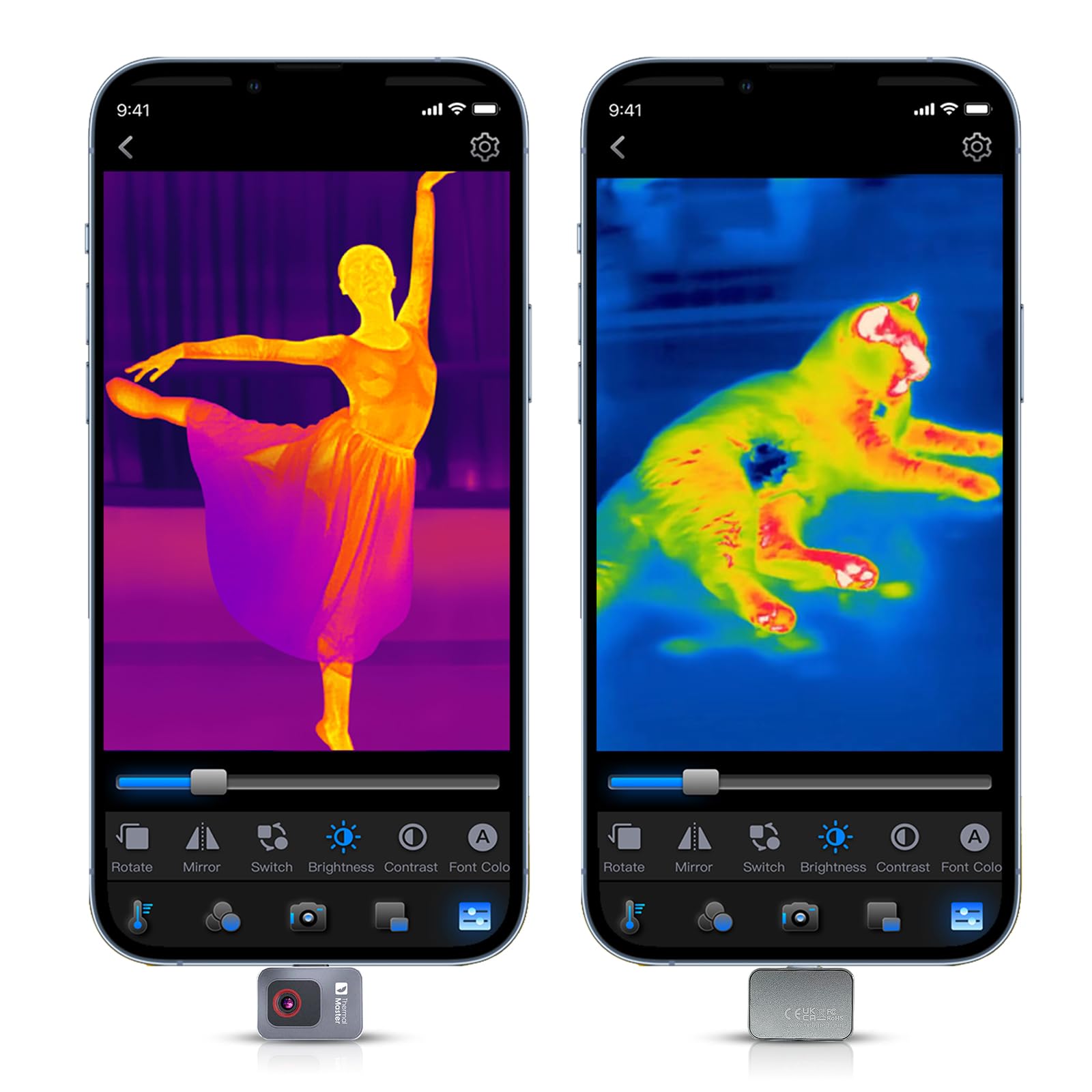 Termocamera Thermal Master P2 Telecamera Termica Smartphone Android Risoluzione Super IR 512x384, da -20 a 600℃ ±1,5℃ Precisione Termocamera a infrarossi con custodia protettiva Zoom 15x