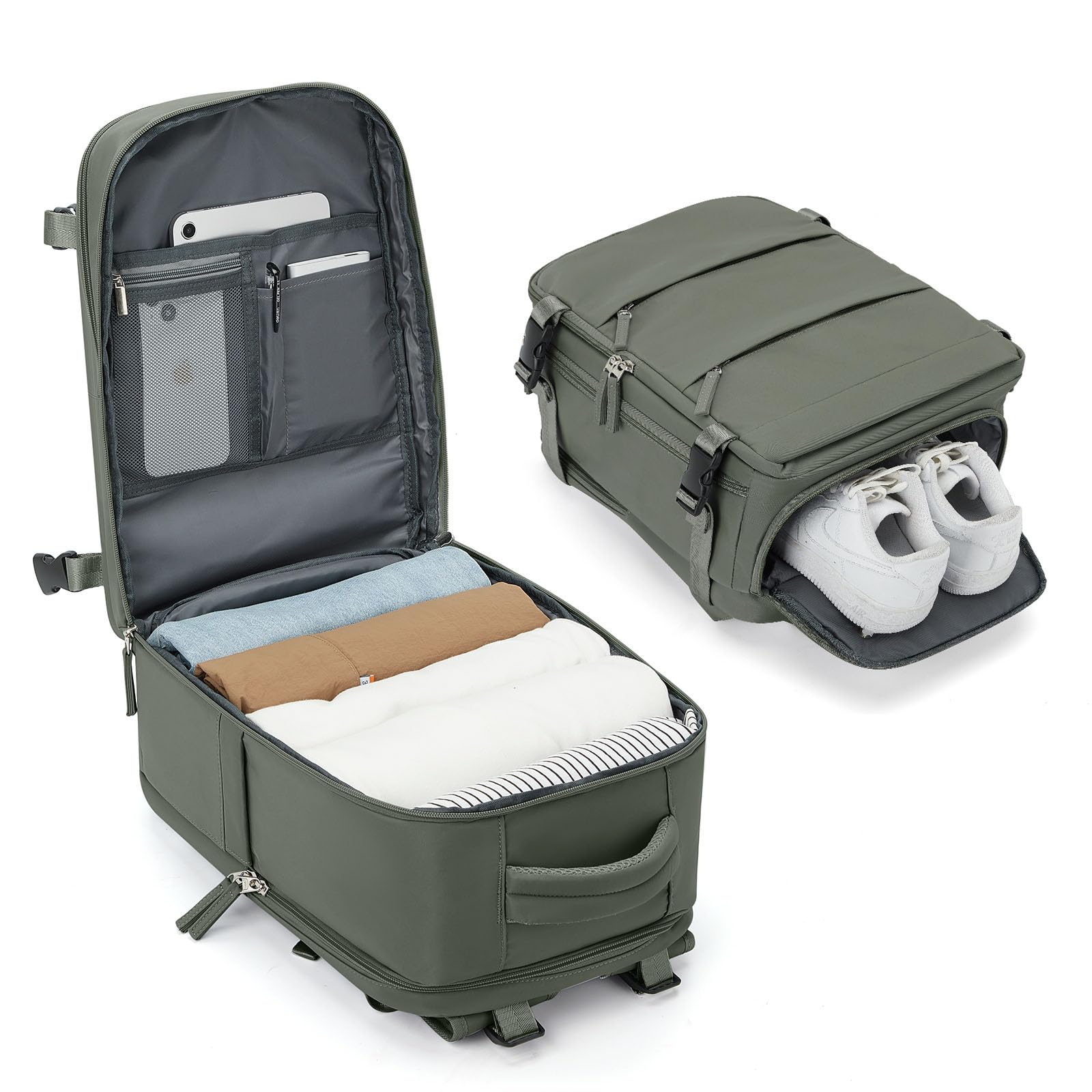 BJLFS Borse da Cabina per Ryanair 40x20x25 Bagaglio a Mano Zaino da viaggio aere,Zaino Easyjet 45x36x20,Zaino Casual per laptop da 14 pollici per scuola