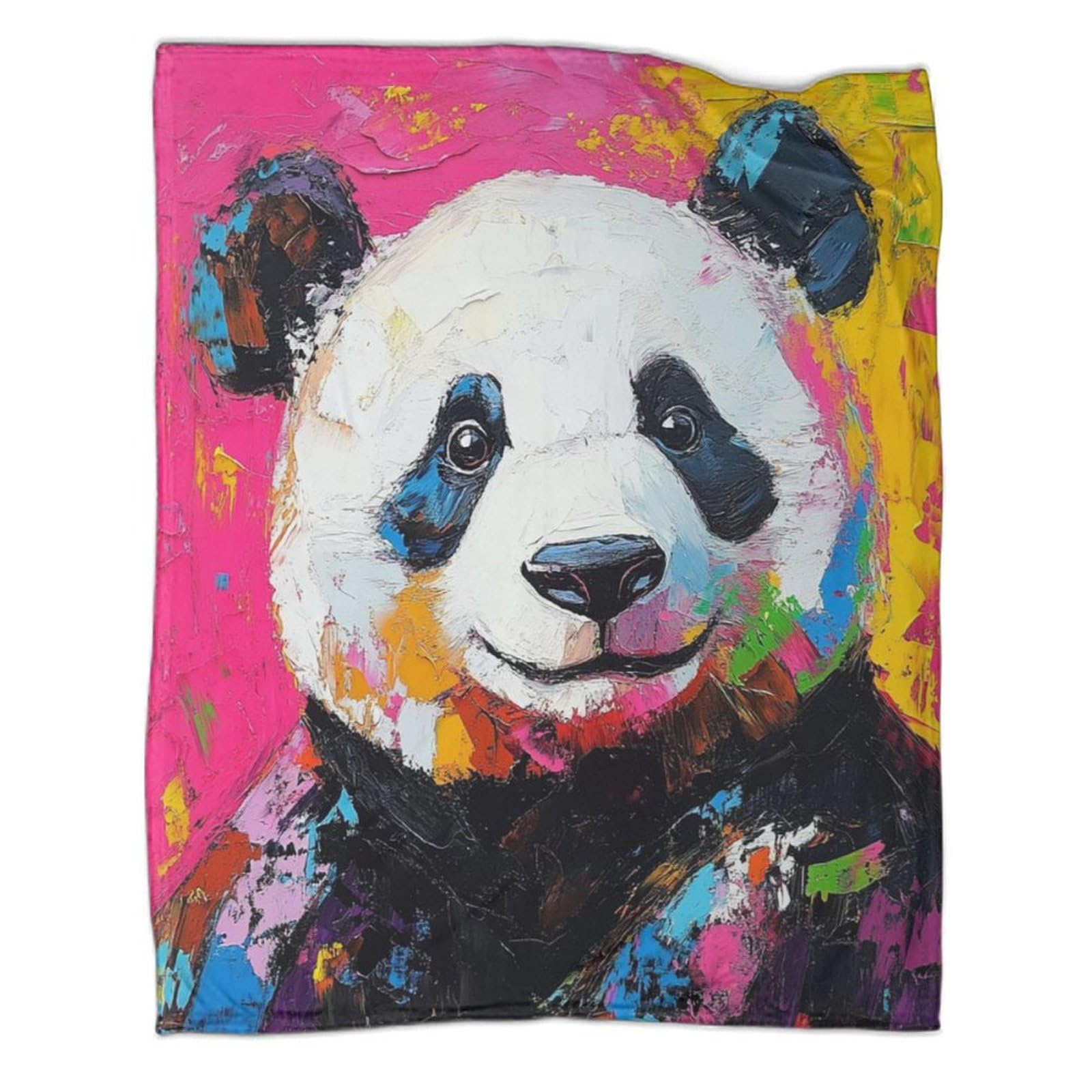 Couverture anti-froid flanelle panda pour rester au chaud dans le lit