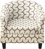 Vista 8 de CRFATOP Fundas para silla de club de 2 piezas, fundas para sillón de bañera, fundas de sillón con estampado suave y redondo para silla de sofá