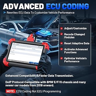 XTOOL D7X OBD2 Scanner Diagnostic Tool, Bidirectional Scan Tool with 36+Resets, 3-Year Updates, Active Test, Full System Car Scanner for ABS, Crank Sensor Relearn, Throttle Relearn, FCA, CANFD & DoIP