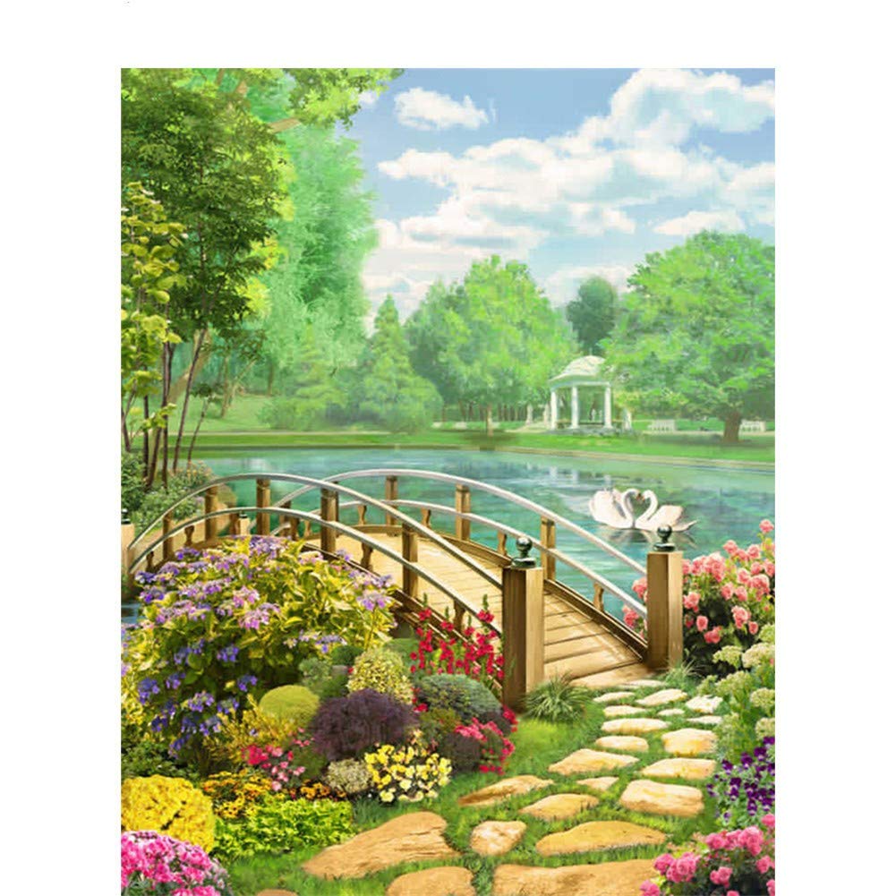 Art painting diamant strass ronds de haute qualité sur grande toile de broderie 70x90 cm