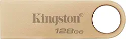 Kingston DataTraveler SE9 Geração 3-128 GB - Leitura de 220 MB/s - Metal - USB 3.2 Geração 1 - Ouro