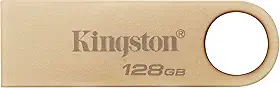 Kingston DataTraveler SE9 Geração 3-128 GB - Leitura de 220 MB/s - Metal - USB 3.2 Geração 1 - Ouro