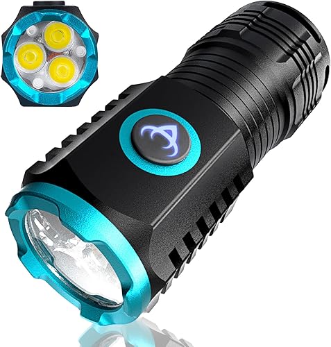 ARCEE Linterna recargable, linterna LED EDC compacta de 2000 lúmenes, brillante y potente antorcha para accesorios de campamento, senderismo,