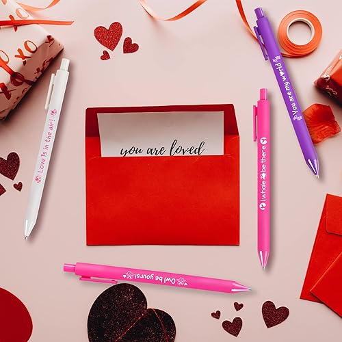 Miniatura 2 de Juego de 12 bolígrafos divertidos para el día de San Valentín recuerdos de fiesta de San Valentín suministros de oficina decoraciones de fiesta del