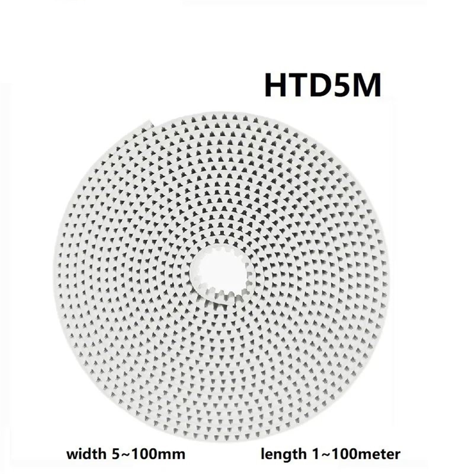 Correa Alternadora Correa Dentada Poliuretano PU HTD 5M Diente HTD5M Repuesto Transportador Transmisión Extremo Abierto 15mm 25mm Correas Máquina(Black,30MM_5METER)