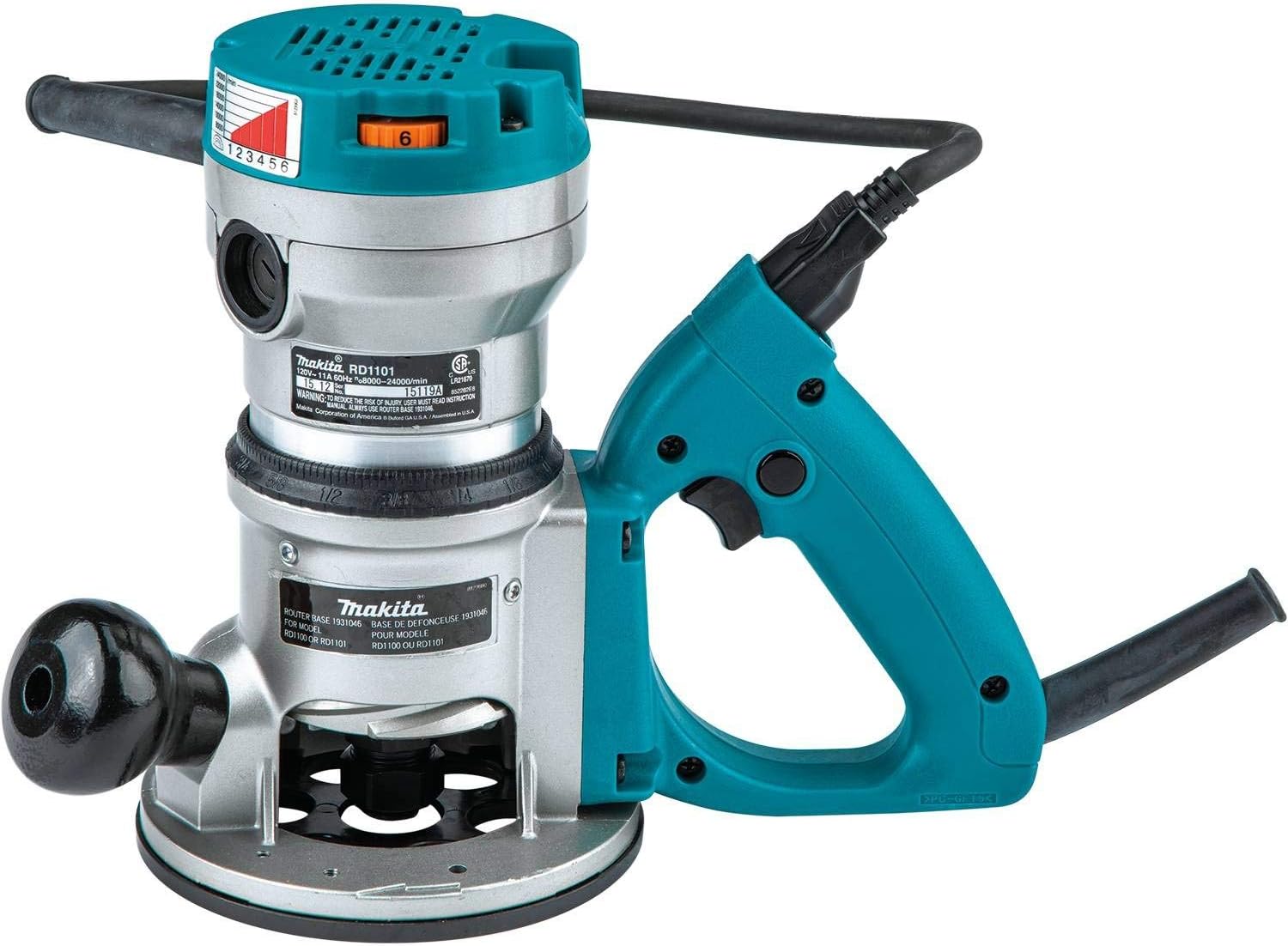 RD1101 2-1/4 HP* D-Handle Router