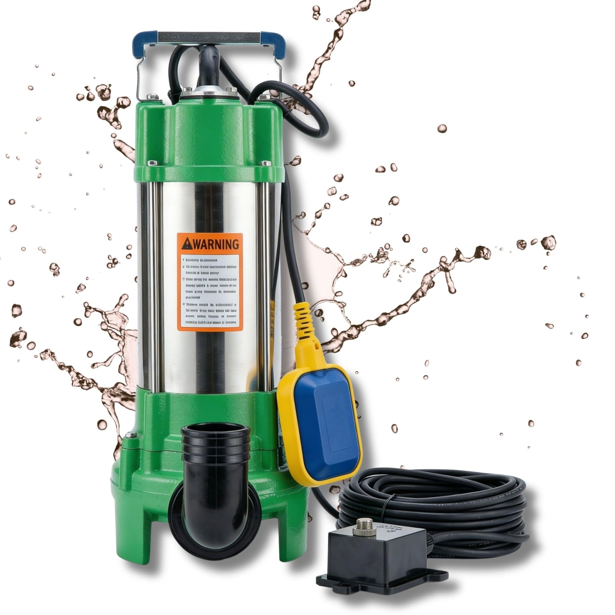 Pompe professionnelle pour eaux usées V550 11000 l/h (pompe à matières fécales professionnelle sans tuyau en C de 2")