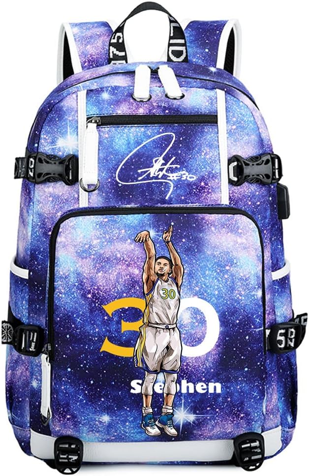 Basketball Player 30 Multifunction Backpack Travel Student Backpack Fans Bookbag For Men Women (5)