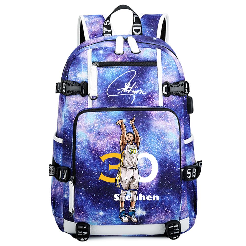 Ansigeren Basketball Player 30 Multifunction Backpack Travel Student Backpack Fans Bookbag For Men Women (5)