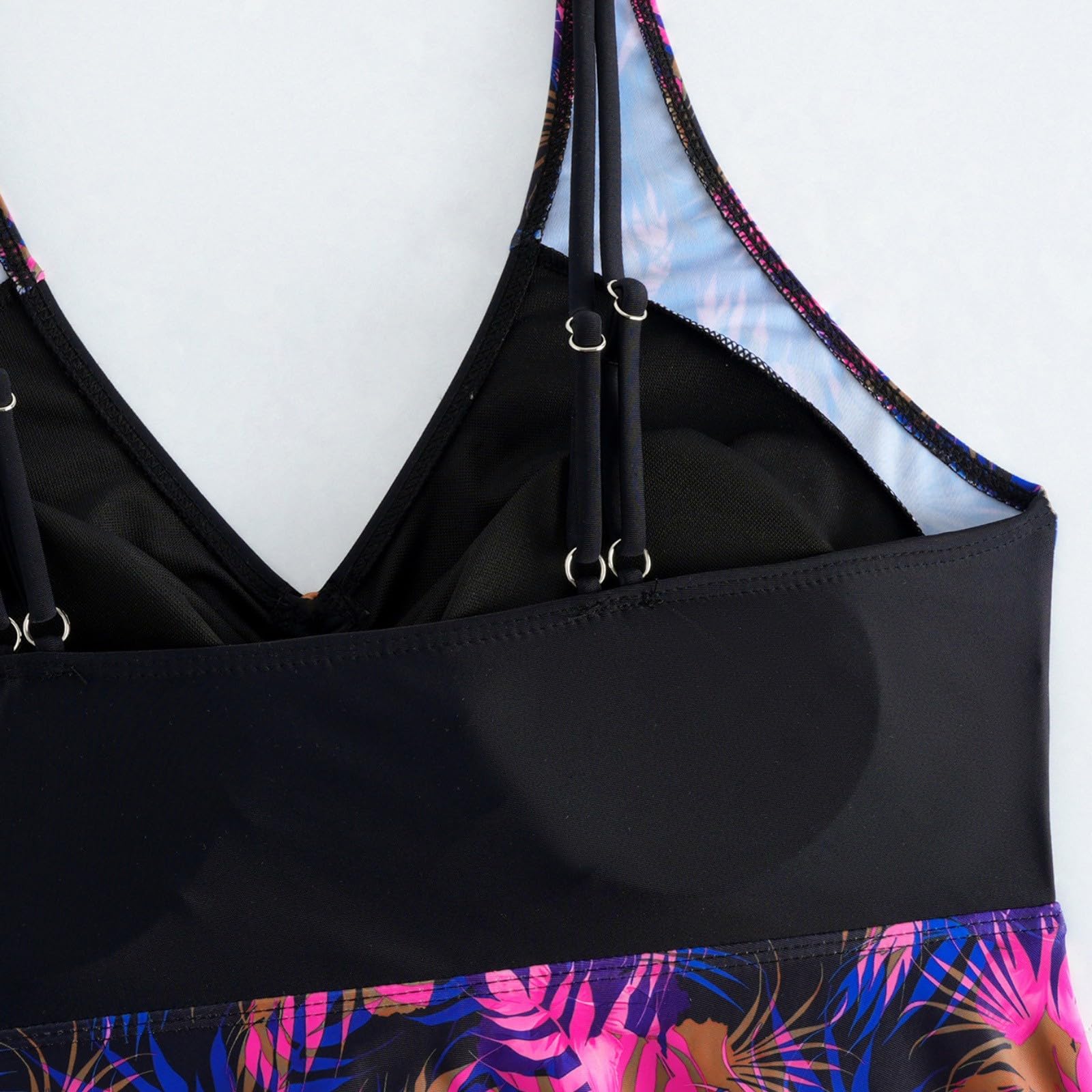 Tankini Mujer Bañador Pantalon Bikini Braga Alta Traje de baño de Piezas con Estampado Estilo Europeo y Americano Talla Grande Estilo Bañador con Falda Tankini Mujer Rojauctor Barriga