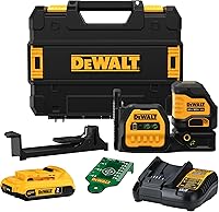 Vista 1 de DEWALT Kit de Nivel Láser 20V/12V MAX, Láser de Línea Cruzada, Verde (DCLE34020G)